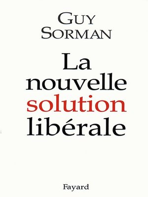 cover image of La nouvelle solution libérale